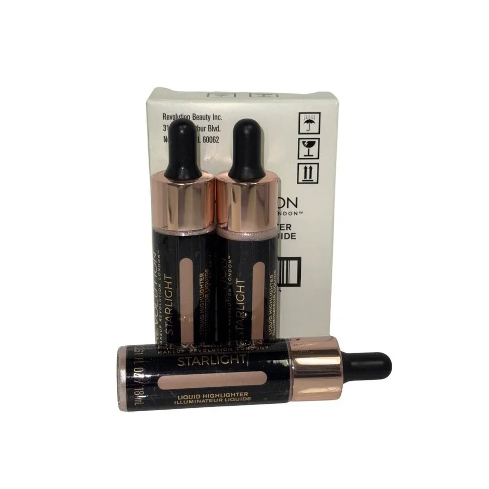 Makeup Revolution Starlight Liquid Highlighter 0.61oz / 18ml – Lot of 3 – New